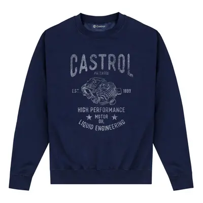 (XXL, Royal Blue) Castrol Unisex Adult Motor Oil Sweatshirt