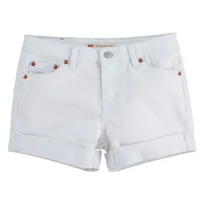 Levi's Girls' Girlfriend Fit Denim Shorty Shorts Classic White 6X