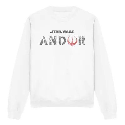 (M, White) Star Wars Unisex Adult Andor Logo Sweatshirt