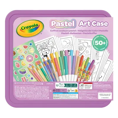 CRAYOLA Pastel Art Case - 50+ Pieces of Pastel Colouring Fun! | Includes Crayons, Markers, Penci