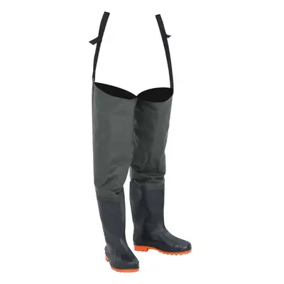 (45) vidaXL Hip Waders Adjustable Waterproof Knees Thigh Wader Dark Green Size