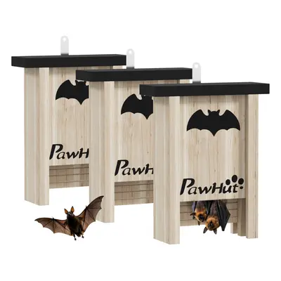 PawHut 3PCs Bat Boxes Designed to Attract Bats, x x 22.5 cm