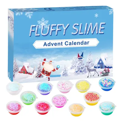 (Fluffy Slime C) Christmas Minecraft Figures Days Countdown Advent Calendar Toys Surprise Xmas G