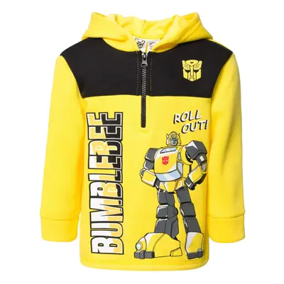 Transformers Bumblebee Little Boys Fleece Half Zip Hoodie Yellow