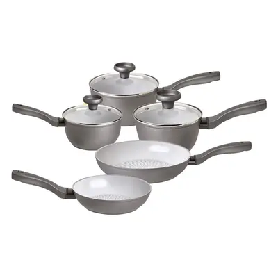 Prestige Pan Set with Glass Lids Dishwasher Safe Kitchen Cookware - Pack of