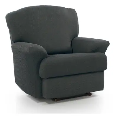 (Charcoal Grey) Recliner Seat 'Iris' Armchair Cover Elasticated Slipcover Protector