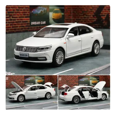 (WHITE) 1/32 Volkswagen Passat Toy Car Model Diecast Alloy Metal Miniature Sound