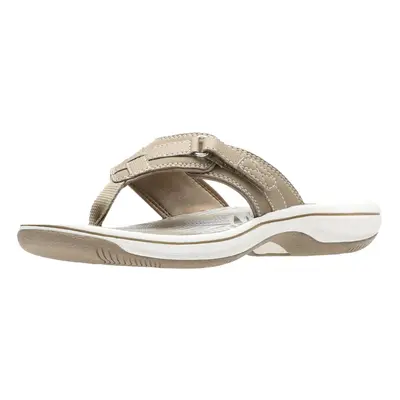 Clarks womens Breeze Sea Flip Flop Taupe US