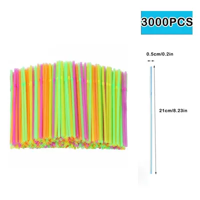 (Multicolor 3000Pcs) 50/3000/6000Pcs Multicolor Drinking Rietjes Straw Milk Tea Bar Party Kunsts