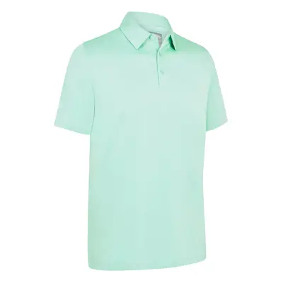 (M, Neptune Green) Callaway Golf Mens Swingtech Solid Stretch Moisture Wicking Polo Shirt