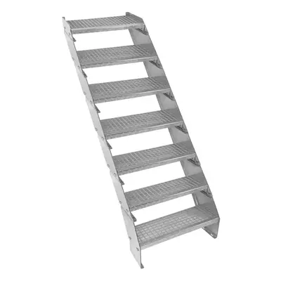 Metal Staircase Section Adjustable Height Galvanised Steel Steps 60cm / 600mm