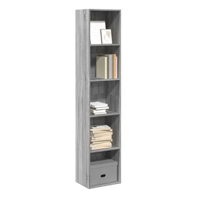 vidaXL Bookcase Grey Sonoma 40x30x189 cm Engineered Wood