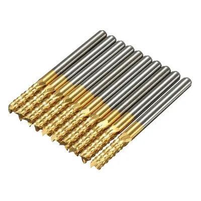 10pcs 3mm Carbide End Mill Cutter Titanium Coated Engraving Milling Cutter Carbide Rotary Burr