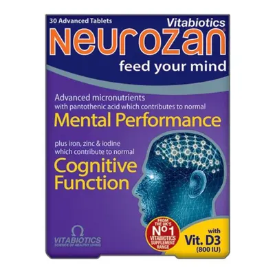 Vitabiotics Neurozan Tablets - Advanced Brain Function and Cognitive Health Supplement