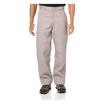 Dickies Men's Loose Fit Double Knee Twill Work Pant Silver Gray 34W