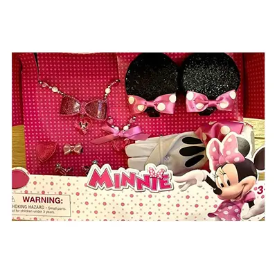 Minnie costume accessories set gloves, necklace hair clips rings brac