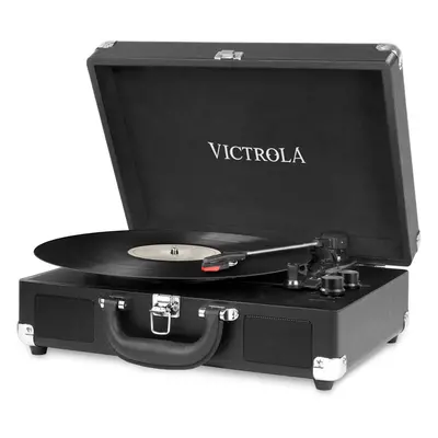 Journey Bluetooth Suitcase Record Player with Three-Speed Turntable | Black | VSC-550BT-BLK-EU