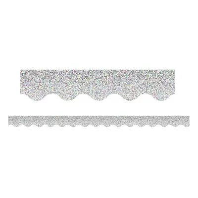 Teacher Created Resources TCR8765-6 Silver Sparkle Scalloped Border - Pack of