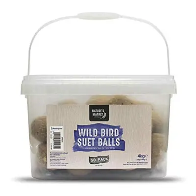 50 x Suet Fat Balls, Wild Bird Food High in Energy & Protein