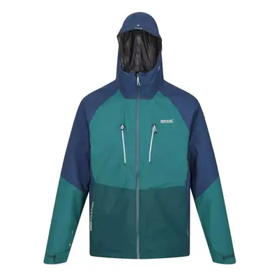 (2XL, Admiral Blue/Pacific Green) Regatta Mens Sacramento VIII Waterproof Jacket