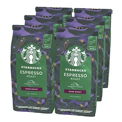 Starbucks Espresso Roast Dark Roast Coffee Beans g Bag (Pack of 6)