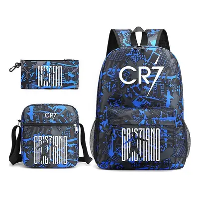 Fashion Cr7 3pcs Sets Backpack Mochila New city Bags bag Travel Bag