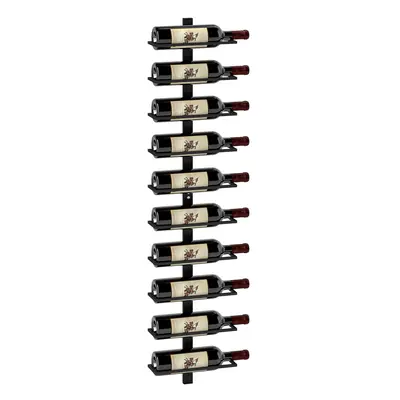 HOMCOM Wall Mount Wine Rack, Wall Wine Rack for Wine Bottles, Black