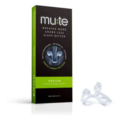 Rhinomed Mute Anti Snoring Aid Solution, Nasal Dilator for Snore Reduction, Breathe Better, Slee