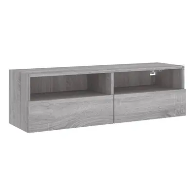 vidaXL TV Wall Cabinet Wall-mounted TV Cabinet Grey Sonoma Engineered Wood