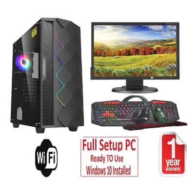 Fast Gaming PC Bundle - i5 8GB RAM 1TB GT710 2GB - WiFi - WARRANTY - BLACK DIAMOND