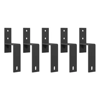 vidaXL Barn Door Bypass Brackets pcs for Flat Rails Carbon Steel