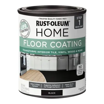 RustOleum Watercolor Floor Coating Base Coat Black Quart