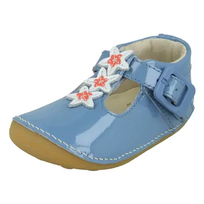 (Blue, UK 5.5 Infant) Girls Clarks Casual First Shoes Tiny Flower