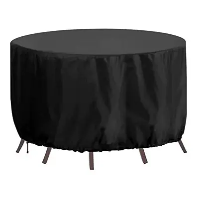 RICHIE Garden Furniture Cover Waterproof Heavy Duty Updated 420D Oxford Fabric 180x82cm Round Ta