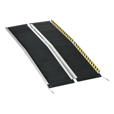 HOMCOM Folding Aluminium Wheelchair Ramp 152x73cm 272KG Capacity for Home