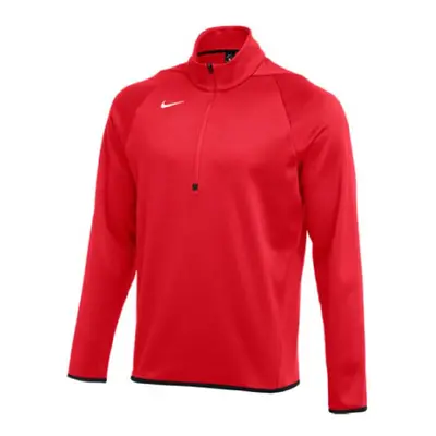 Nike Men's Therma LS 1/4-ZIP TOP Pullover (Red Medium)