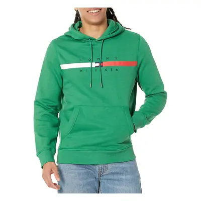 Tommy Hilfiger mens Flag Stripe Hoodie Hooded Sweatshirt Echos of Gre