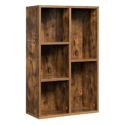 Bookcase, Wooden Bookshelf with Compartments, Floor Standing Storage Unit for Files, Decor, In S