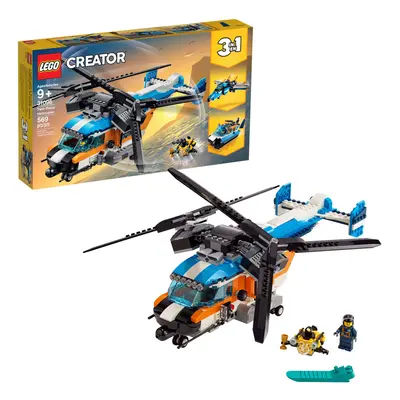 LEGO Creator 3in1 Twin Rotor Helicopter Building Kit (569 Pieces