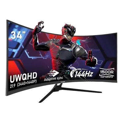 Gawfolk Inch Ultrawide Curved 144Hz Gaming Computer Monitor 1500R PC screen 21:9 UWQHD (3440x144