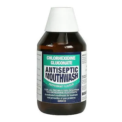 Ecolab Chlorhexidine Antiseptic Mouthwash, Peppermint Flavour, 300ml