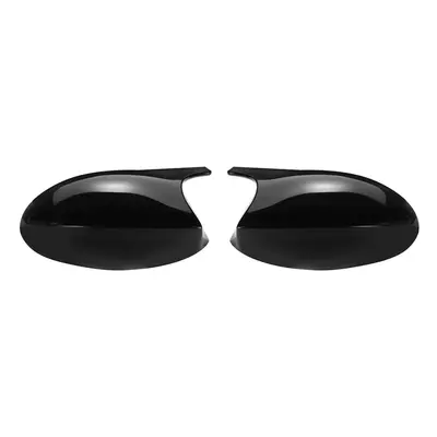 Car Rear View Mirror Cap Cover Replacement Glossy Black Left & Right