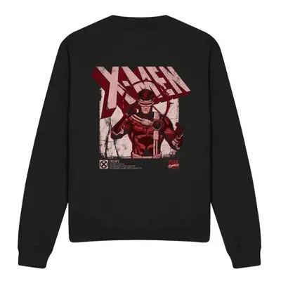 (M, Black) Marvel Unisex Adult X-Men Cyclops Infographic Sweatshirt