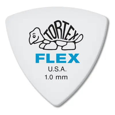 Jim Dunlop Dunlop Tortex Flex Triangle 1.0mm Blue Guitar Pick-72 Pack 456R1.0