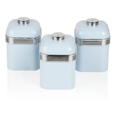 Swan SWKA1020BLN Set of Retro Storage Canisters, Blue