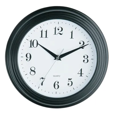 Premier Housewares Vintage Black Plastic Wall Clock