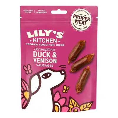 Lilys Kitchen Duck & Venison Sausages For Dogs 70g