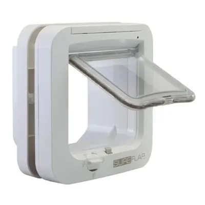 SureFlap Microchip Cat Flap 21cm | White 5-Way Locking Cat Door