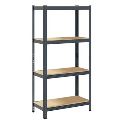 vidaXL 4-Layer Storage Shelf Anthracite Steel&Engineered Wood garage shelving