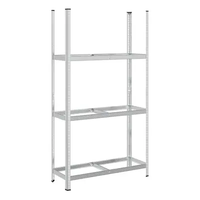 (110 x x cm/ pcs) vidaXL 3-Layer Tyre Shelves Garage Storage Racking Shelving Unit Silver Steel